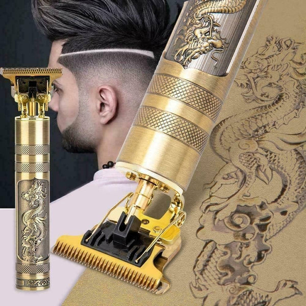 Vintage T9 Dragon Style Hair Trimmer – Metal Body | Rechargeable | Professional Hair & Beard Clipper | Free Home Delivery - Wali Tech