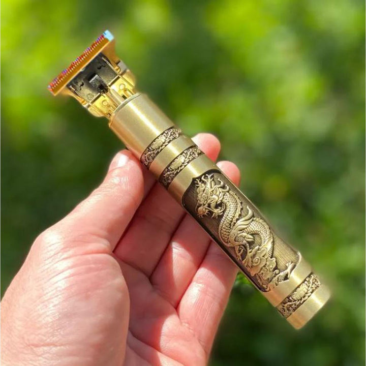 Vintage T9 Dragon Style Hair Trimmer – Metal Body | Rechargeable | Professional Hair & Beard Clipper | Free Home Delivery - Wali Tech